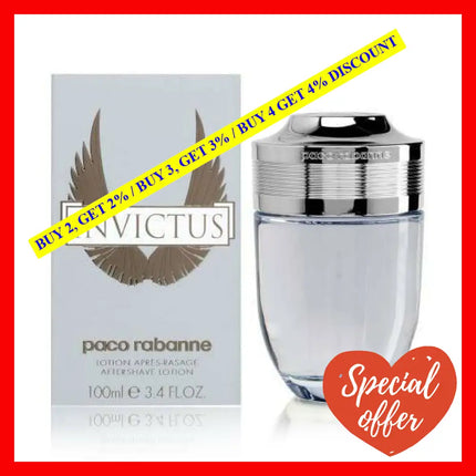 Paco Rabanne Invictus By For Men - 3.4 Oz After Shave