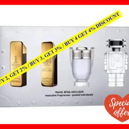 Paco Rabanne Mens Travel Size Perfume Gift Set