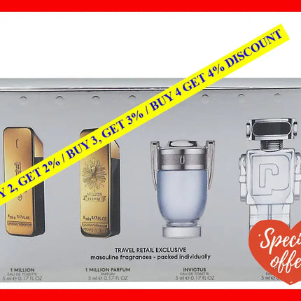 Paco Rabanne Mens Travel Size Perfume Gift Set