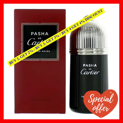 Pasha De Cartier Edition Noire By 3.3 Oz Eau Toilette Spray For Men