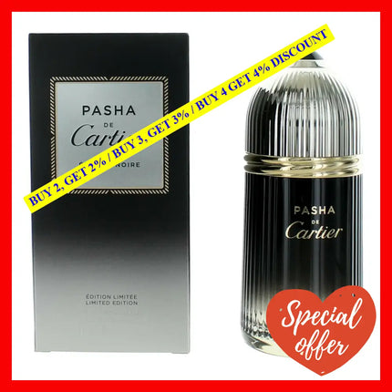 Pasha De Cartier Edition Noire By 3.3 Oz Eau Toilette Spray For Men Limted Editon