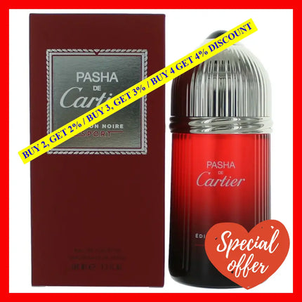 Pasha Noire Sport By Cartier 3.4 Oz Eau De Toilette Spray For Men