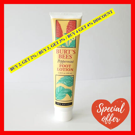 Peppermint Foot Lotion By Burts Bees For Unisex - 3.38 Oz