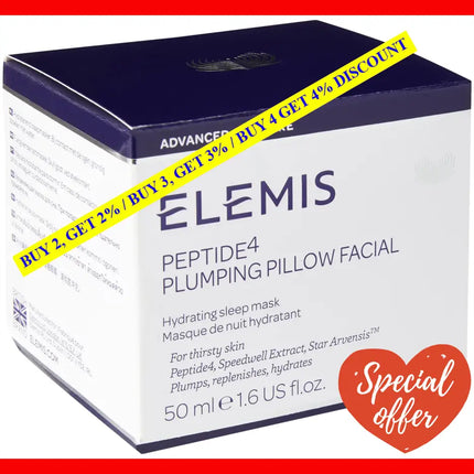 Peptide4 Plumping Pillow Facial By Elemis For Unisex - 1.6 Oz Mask