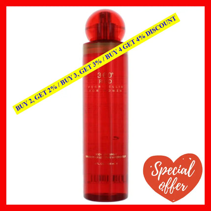 Perry Ellis 360 Red By 8 Oz Body Mist For Women