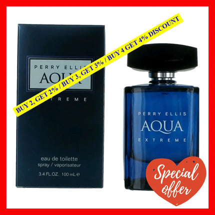 Perry Ellis Aqua Extreme By 3.4 Oz Eau De Toilette Spray For Men