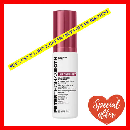 Peter Thomas Roth Even Smoother Glycolic Retinol Resurfacing Serum For Women 1.0 Oz / 30 Ml