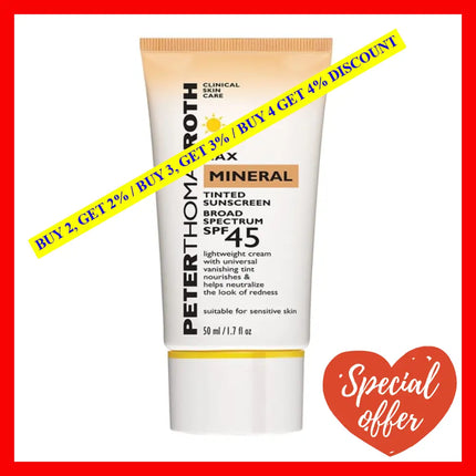 Peter Thomas Roth Max Mineral Tinted Sunscreen Lotion - Spf 45 1.7 Oz / 50 Ml