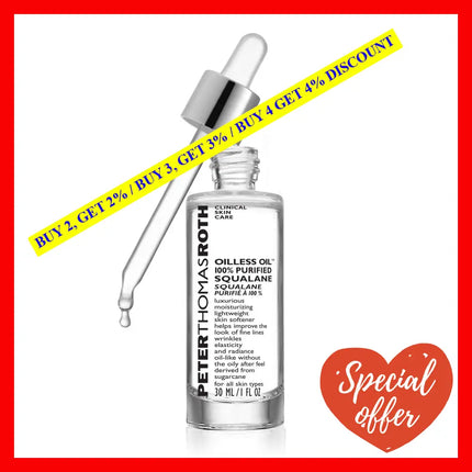 Peter Thomas Roth | Oilless Oil 100% Purified Squalane Lightweight Moisturizer For Fine Lines