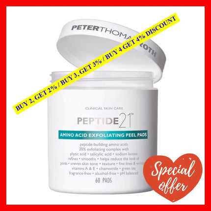 Peter Thomas Roth Peptide 21 60 Amino Acid Exfoliating Peel Pads