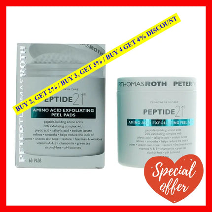 Peter Thomas Roth Peptide 21 By 60 Amino Acid Exfoliating Peel Pads