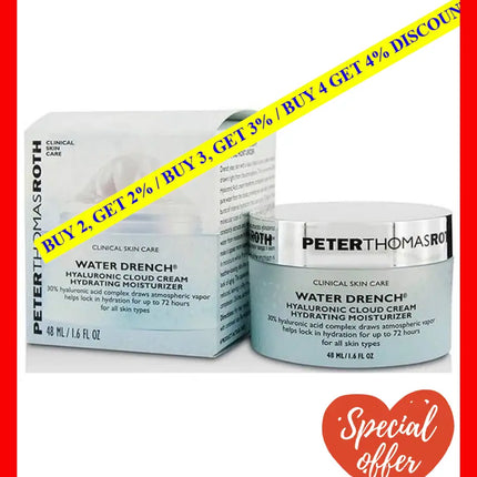 Peter Thomas Roth Water Drench Hyaluronic Cloud Cream Hydrating Moisturizer 50 Ml (670367005040)