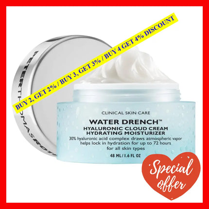 Peter Thomas Roth Water Drench Hyaluronic Cloud Cream Hydrating Moisturizer For Women 1.6 Oz / 48 Ml