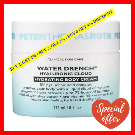 Peter Thomas Roth Water Drench Hyaluronic Cloud Hydrating Body Cream 8.0 Oz / 236 Ml For Women