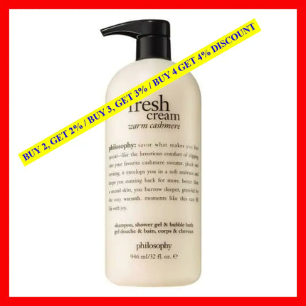 Philosophy Fresh Cream Warm Cashmere 32 Oz Shampoo Shower Gel & Bubble Bath