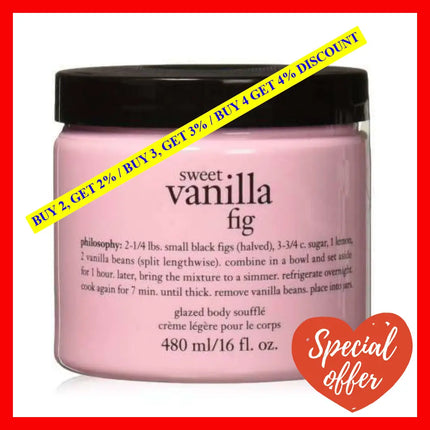 Philosophy Sweet Vanilla Fig 16 Oz Glazed Body Souffle