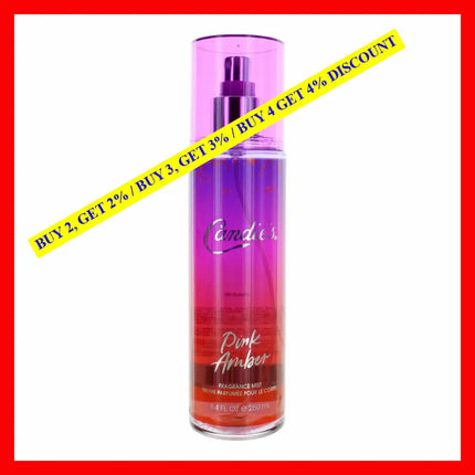 Pink Amber By Candie’s 8.4 Oz Fragrance Mist For Women