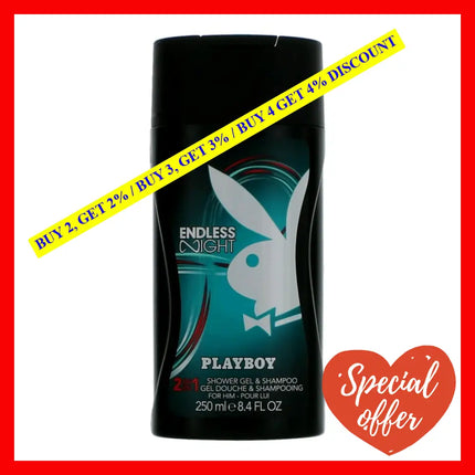 Playboy Endless Night By Coty 8.45 Oz Shower Gel For Men