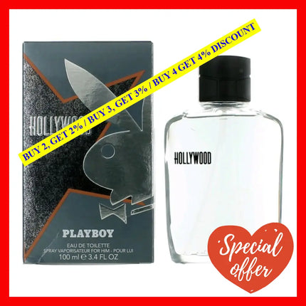 Playboy Hollywood By Coty 3.4 Oz Eau De Toilette Spray For Men