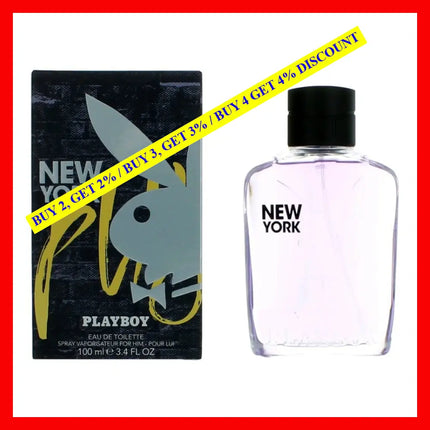 Playboy New York By Coty 3.4 Oz Eau De Toilette Spray For Men