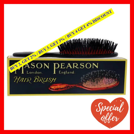 Pocket Bristle Brush - B4 Dark Ruby By Mason Pearson For Unisex 1 Pc Hair