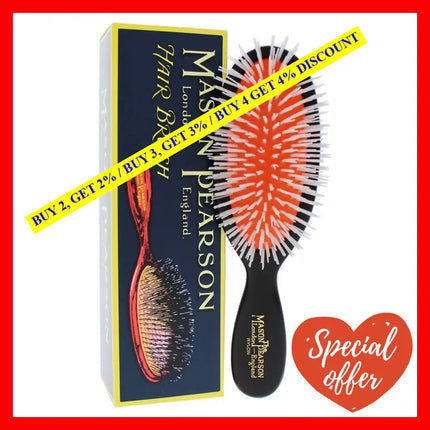 Pocket Nylon Brush - N4 Dark Ruby By Mason Pearson For Unisex 1 Pc Hair And Cleaning