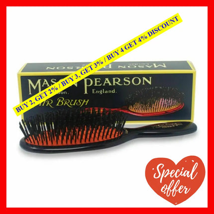 Pocket Sensitive Pure Bristle Brush - Sb4 Dark Ruby By Mason Pearson For Unisex 1 Pc Hair