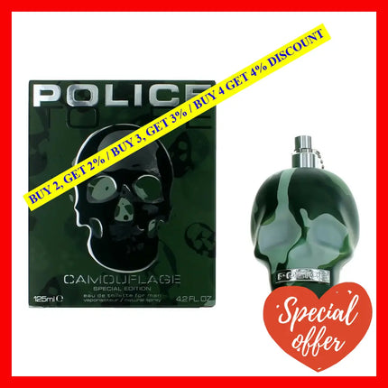 Police To Be Camouflage By 4.2 Oz Eau De Toilette Spray For Men