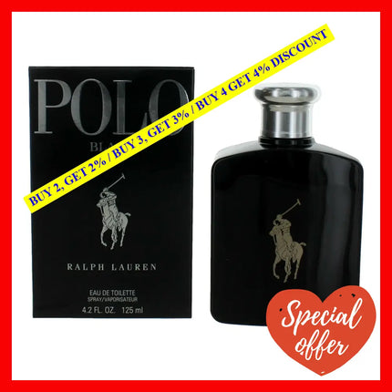 Polo Black By Ralph Lauren 4.2 Oz Eau De Toilette Spray For Men