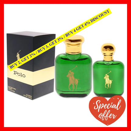 Polo Green By Ralph Lauren For Men - 2 Pc Gift Set 4Oz Edt Spray 0.5Oz Spray