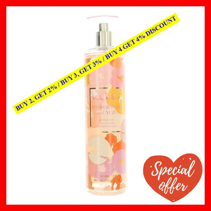 Pomegranate And Yuzu By Nicole Miller 8 Oz Body Mist For Women