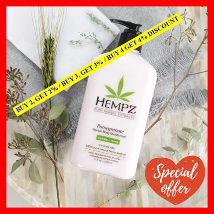 Pomegranate Herbal Body Moisturizer By Hempz For Unisex - 17 Oz Lotion