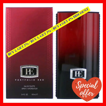 Portfolio Red By Perry Ellis 3.4 Oz Eau De Toilette Spray For Men