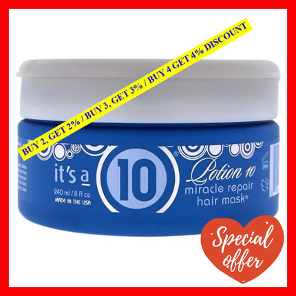 Potion 10 Miracle Instant Repair Hair Mask By Its A For Unisex - 8 Oz Masque