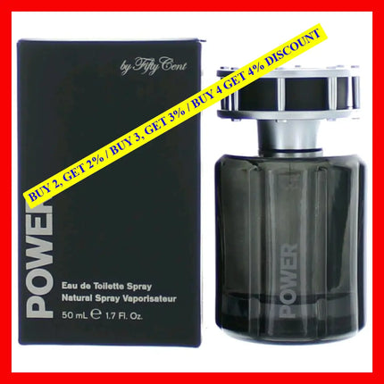 Power By Fifty Cent 1.7 Oz Eau De Toilette Spray For Men (50 Cent)