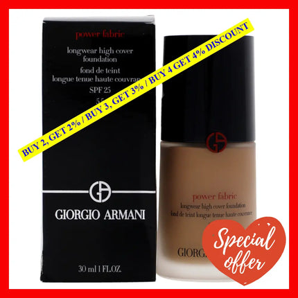 Power Fabric Longwear High Cover Foundation Spf 25 - 5.5 By Giorgio Armani For Women 1 Oz