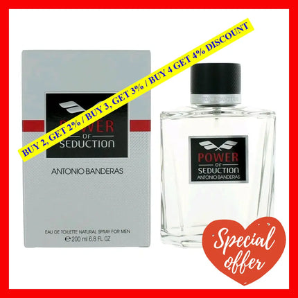 Power Of Seduction By Antonio Banderas 6.8 Oz Eau De Toilette Spray For Men