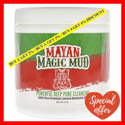 Powerful Deep Pore Cleansing Clay By Mayan Magic Mud For Unisex - 8 Oz Cleanser