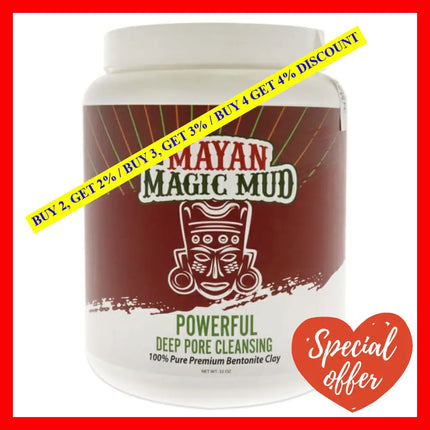 Powerful Deep Pore Cleansing Sodium Bentonite Clay By Mayan Magic Mud For Unisex - 32 Oz Cleanser