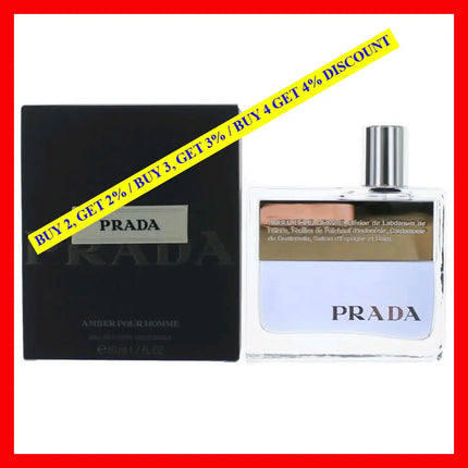 Prada Amber By 1.7 Oz Eau De Toilette Spray For Men