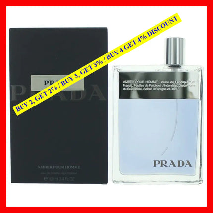 Prada Amber By 3.4 Oz Eau De Toilette Spray For Men