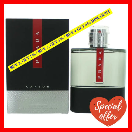 Prada Luna Rossa Carbon By 5.1 Oz Eau De Toilette Spray For Men