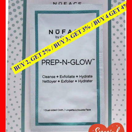 Prep-N-Glow Textured Cleansing Cloth By Nuface For Women - 1 Pc Cloths