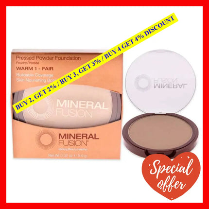 Pressed Powder Foundation - 01 Warm By Mineral Fusion For Women 0.32 Oz