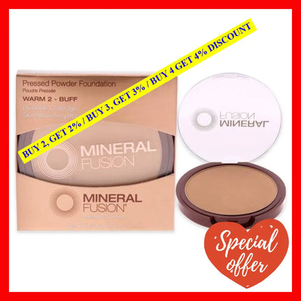 Pressed Powder Foundation - 02 Warm By Mineral Fusion For Women 0.32 Oz