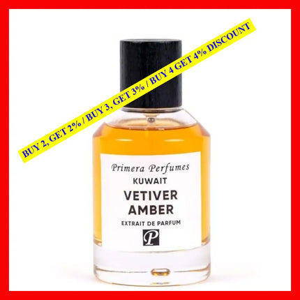 Primera Perfumes Kuwait Vetiver Amber Extrait De Parfum Spray 3.4Oz-100Ml