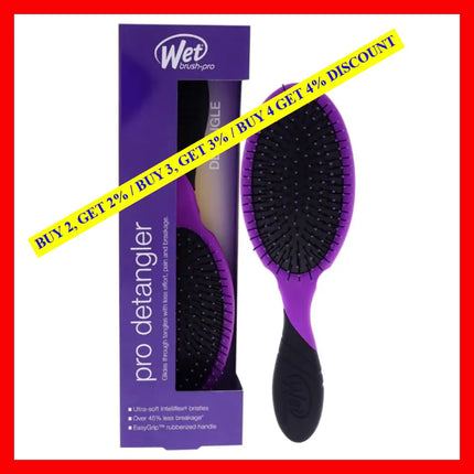 Pro Detangler Brush - Purple By Wet For Unisex 1 Pc Hair (Copy)