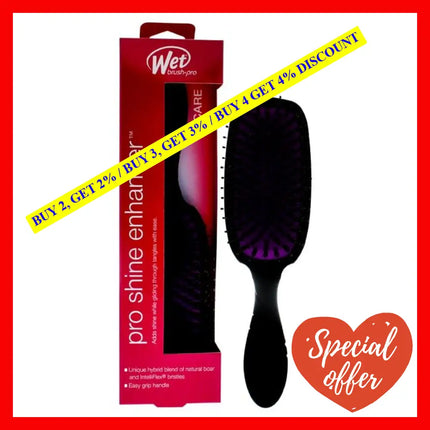 Pro Detangler Shine Enhancer Brush - Black By Wet For Unisex 1 Pc Hair