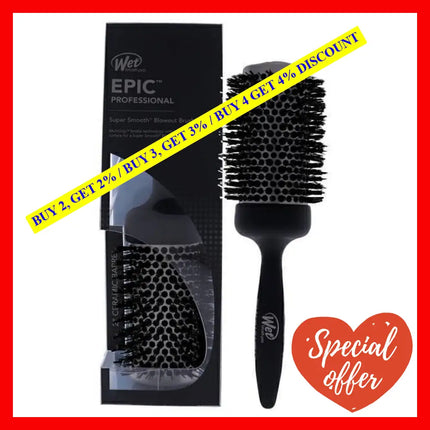 Pro Epic Super Smooth Blowout Brush - Large By Wet For Unisex 2 Inch Hair