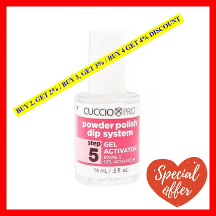 Pro Powder Polish Dip System Gel Activator - Step 5 By Cuccio Colour For Women 0.5 Oz Nail